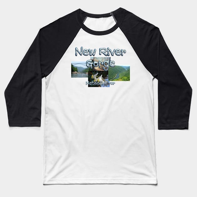 New River Gorge Baseball T-Shirt by teepossible